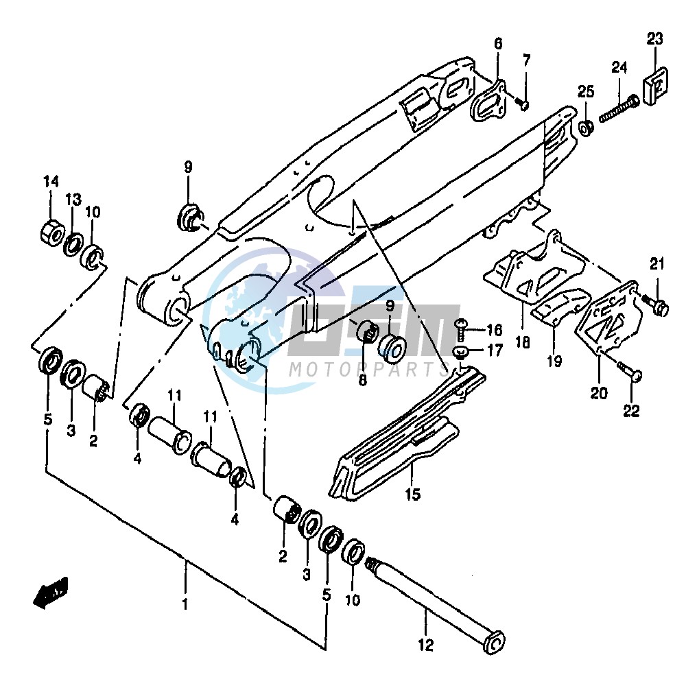 REAR SWINGING ARM (MODEL W)