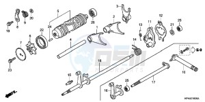 TRX420FEC drawing GEARSHIFT FORK