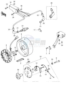 KZ 400 H (H1) drawing IGNITION_GENERATOR_REGULATOR