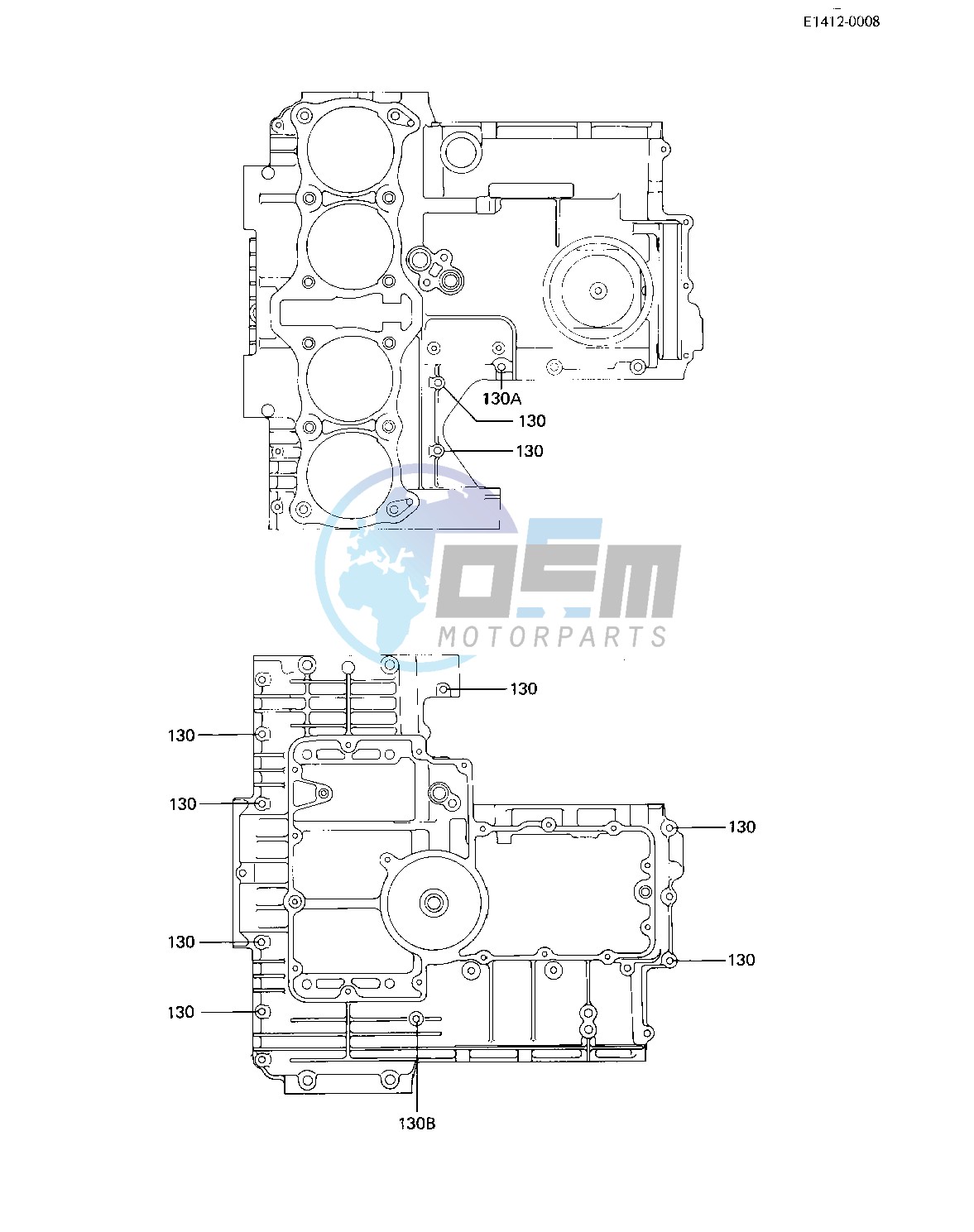 CRANKCASE BOLT & STUD PATTERN