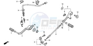 VTR1000SP RC51 drawing PEDAL