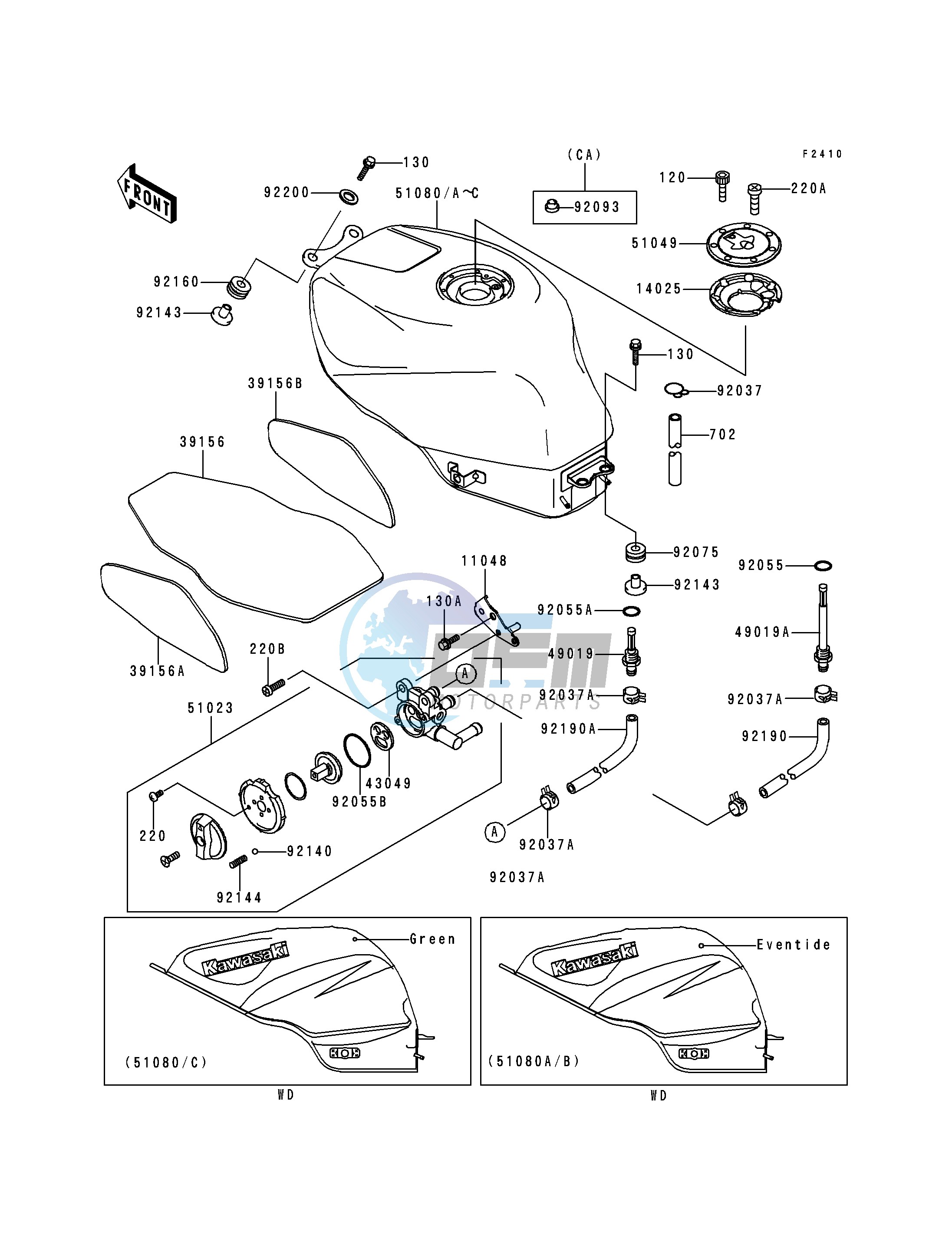 FUEL TANK -- ZX600-F1- -