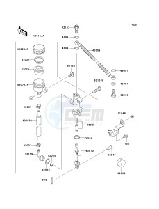 EX 500 D [NINJA 500R] (D6F-D9F) D8F drawing REAR MASTER CYLINDER