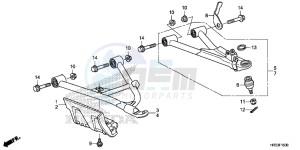 TRX420TE1E TRX420 ED drawing FRONT ARM