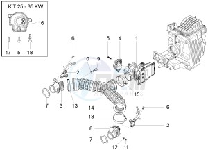 V7 Racer 750 drawing Throttle body