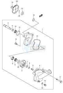 SV650S (E2) drawing WATER PUMP (MODEL X Y)