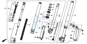 CR250R drawing FRONT FORK