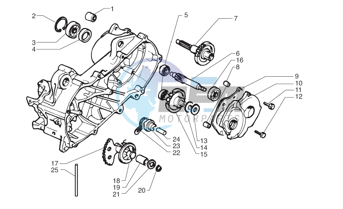 Rear wheel axle