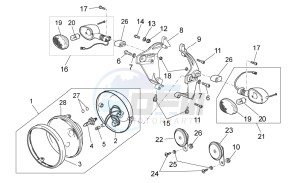 Griso V 8V 1200 drawing Headlight/Horn