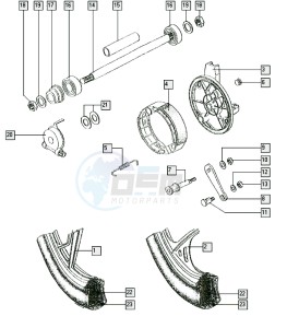 STANDARD_24-45kmh_Y-K2 50 Y-K2 drawing Front wheel-alu