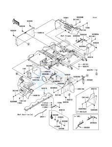 MULE_600 KAF400B7F EU drawing Frame Fittings(Rear)