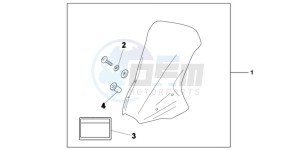 VFR1200XDD CrossTourer - VFR1200X Dual Clutch 2ED - (2ED) drawing TOURING SCREEN