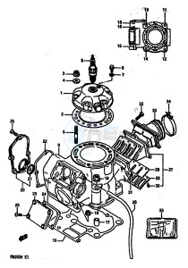 RM250 (G-H) drawing CYLINDER (MODEL H)