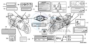 CBR1000SAG CBR1000 ED drawing CAUTION LABEL