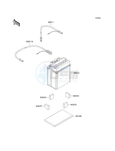 KVF 360 A [PRAIRIE 360 4X4] (A6F-A9F) A6F drawing OPTIONAL PARTS-- CN- --- BATTERY- -