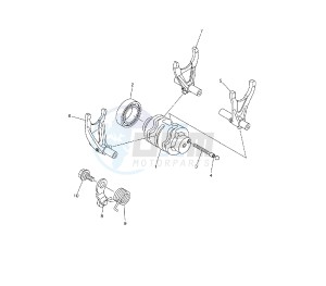 WR F 250 drawing SHIFT CAM AND FORK