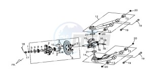 QUAD LANDER 300S ENTRY drawing REAR FORK SUSPENSION