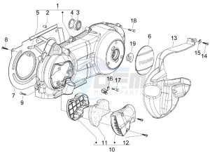 Beverly 250 Tourer e3 drawing Crankcase cover - Crankcase cooling