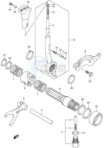 LT-F500F (P28-P33) drawing GEAR SHIFTING (2)