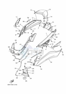 YP125R-DA XMAX 125 TECH MAX (BGU3) drawing FENDER