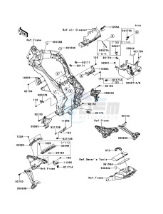 Z1000 ZR1000DBF FR GB XX (EU ME A(FRICA) drawing Frame Fittings