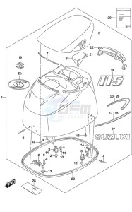 DF 115A drawing Engine Cover SS Model