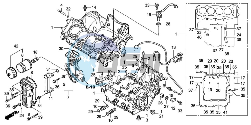 CRANKCASE (CBF600S6/SA6/N6/NA6)