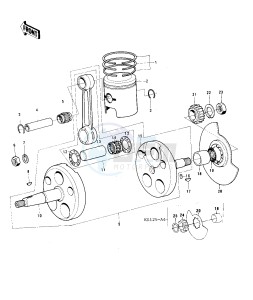 KE 125 A [KE125] (A3-A6) [KE125] drawing CRANKSHAFT_PISTON_ROTARY VALVE -- 76-79- -