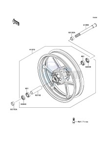 ER-6n ABS ER650D9F GB XX (EU ME A(FRICA) drawing Front Hub