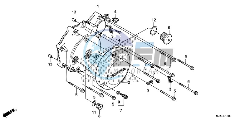 LEFT CRANKCASE COVER (VT750CS/ C2B/ C2S/ C)