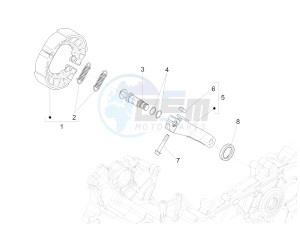 PRIMAVERA 50 2T NOABS E2-E3 (EMEA, APAC) drawing Rear brake - Brake jaw