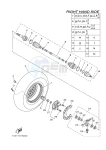 YXM700E YXM700PHF VIKING EPS HUNTER (1XPL) drawing FRONT WHEEL 2