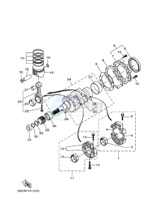 EDL7000SE/SDE EDL7000SED DIESEL 800 (Q9CN) drawing CRANKSHAFT & PISTON