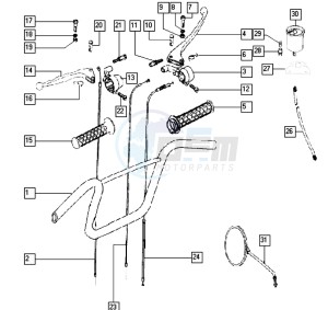 STANDARD_25-45kmh_K3-K7 50 K3-K7 drawing Handlebar