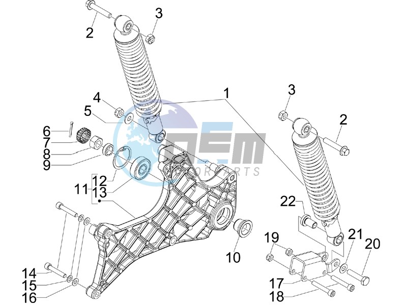 Rear suspension - Shock absorbers