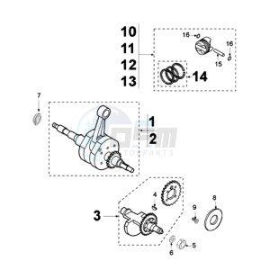 SAT400 drawing CRANKSHAFT AND CYLINDER