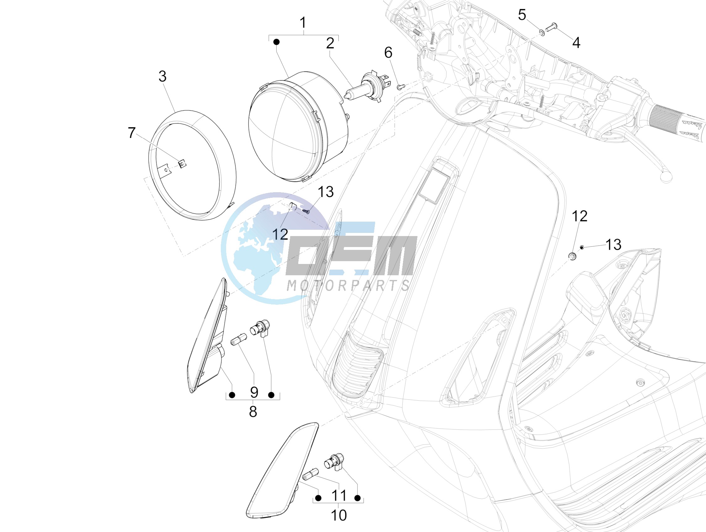 Front headlamps - Turn signal lamps