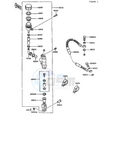 KX 125 G [KX125] (G1) [KX125] drawing REAR MASTER CYLINDER