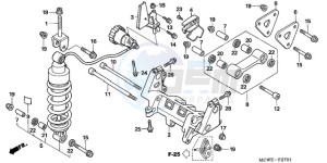 VFR800A9 UK - (E / ABS MME) drawing REAR CUSHION (VFR800A)