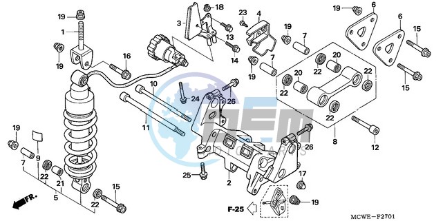 REAR CUSHION (VFR800A)