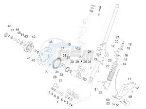 Primavera 150 4T 3V iGET ABS (EMEA) drawing Fork/steering tube - Steering bearing unit