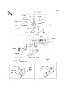 ZX 600E [ZX-6 NINJA ZZR 600] (E10-E13 E13 CAN ONLY) ZZR 600 drawing HANDLEBAR -- E10 - E12- -