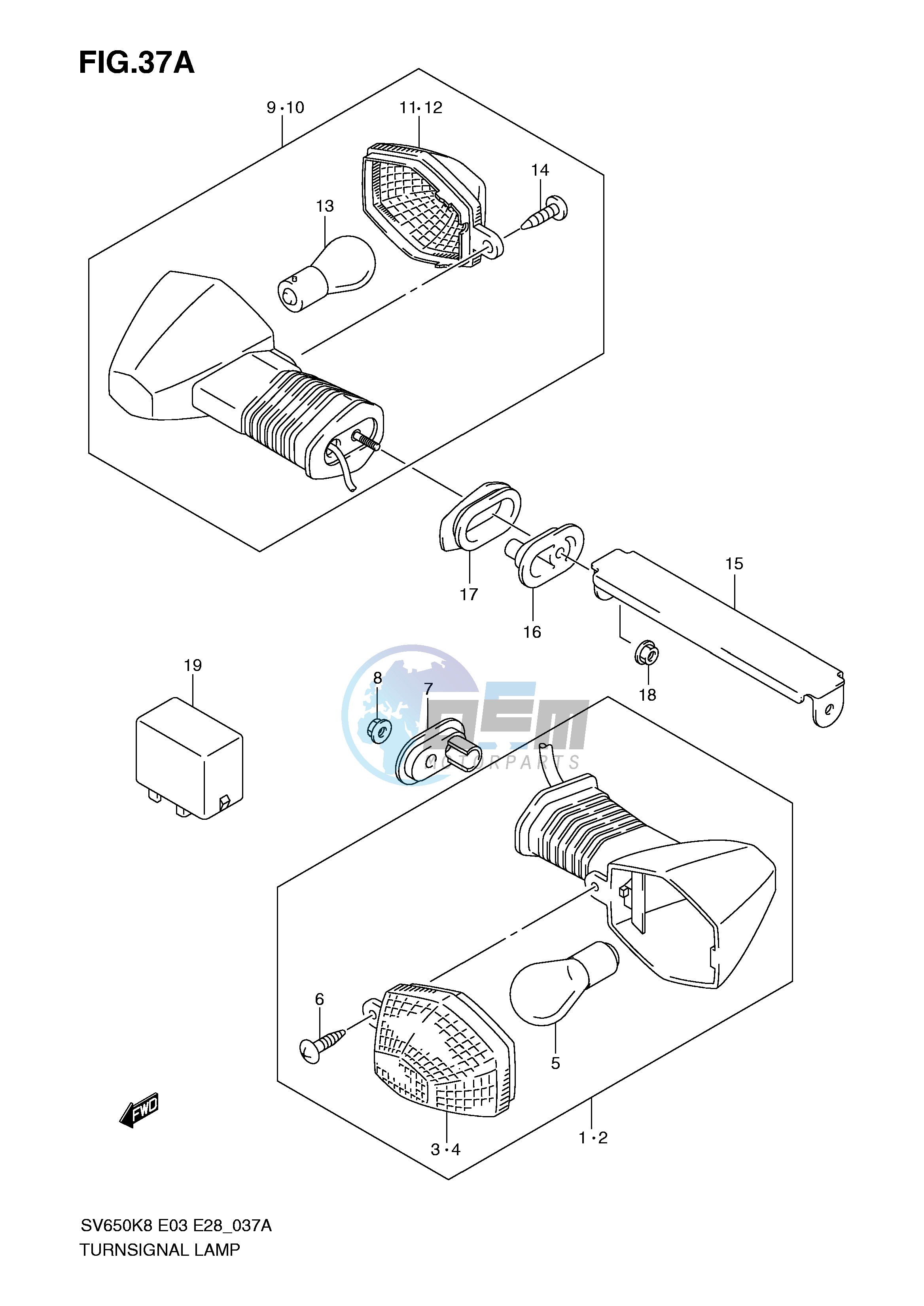 TURNSIGNAL LAMP (SV650SK9 SAK9 SL0 SAL0)