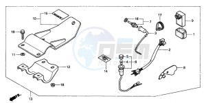 TRX200D FOURTRAX drawing TRAILER HITCH SET