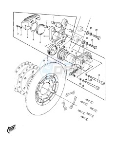 H1 C [MACH III] 500 [MACH III] drawing FRONT BRAKE -- H1-B- -