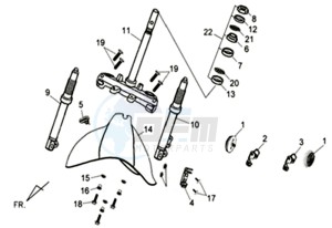 ALLO 50 25 KMH drawing FRONT FORK / STEERING HEAD BEARING