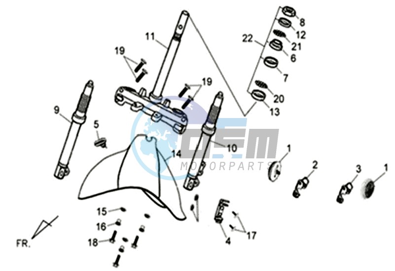 FRONT FORK / STEERING HEAD BEARING