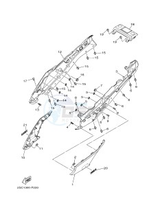 MT-09 TRACER MT09TRA TRACER 900 (2SCC 2SCD) drawing SIDE COVER