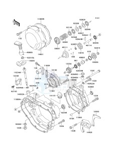 KDX200 H (H6F) 80 H6F drawing ENGINE COVER-- S- -