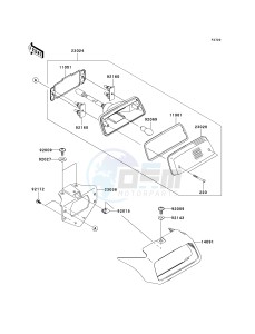 KSV 700 B [KFX 700] (B6F-B9F) B7F drawing TAILLIGHT-- S- -